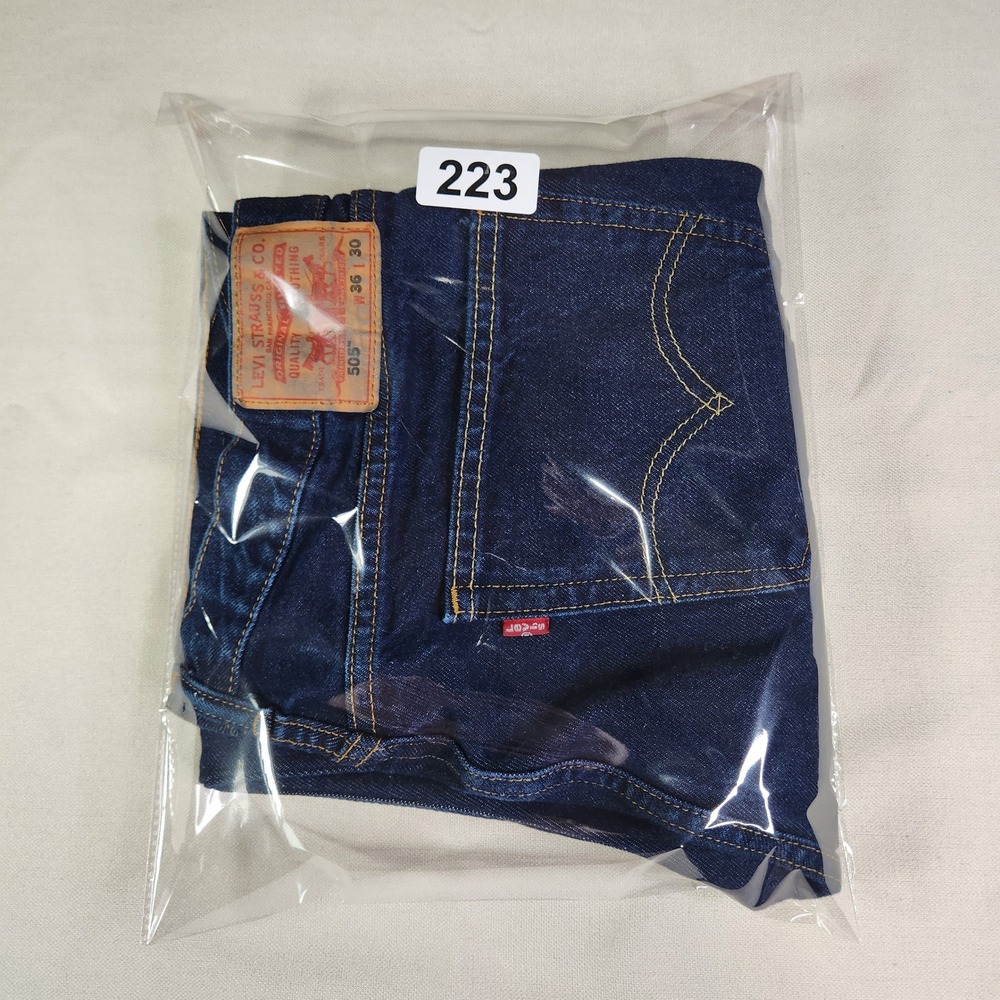 Levis 505 Regular Fit Jeans Mens 36x30 Dark Wash Straight Leg Blue Denim - Picture 14 of 14